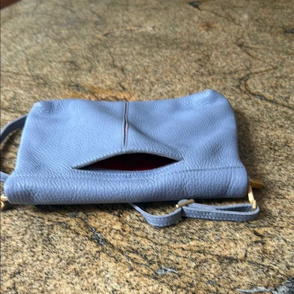 Hammitt  Baby Blue/ Lilac Pebbled Leather Crossbody Bag Like New - Picture 6 of 11